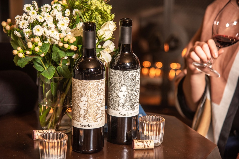 Scarlett wines served at a private hosted gathering